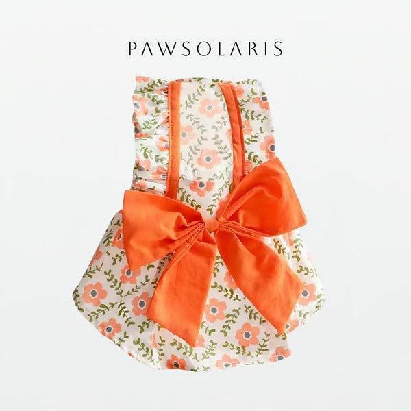 BowyBloom Pet Dress -Orange