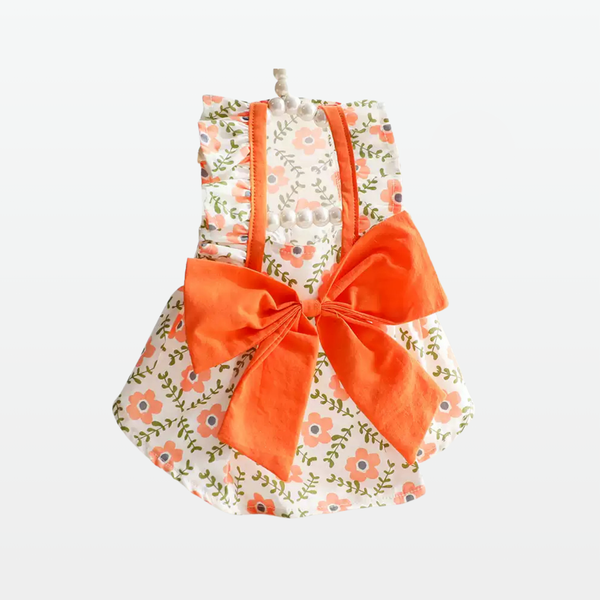 BowyBloom Pet Dress -Orange