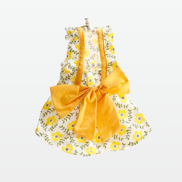 BowyBloom Pet Dress -Yellow