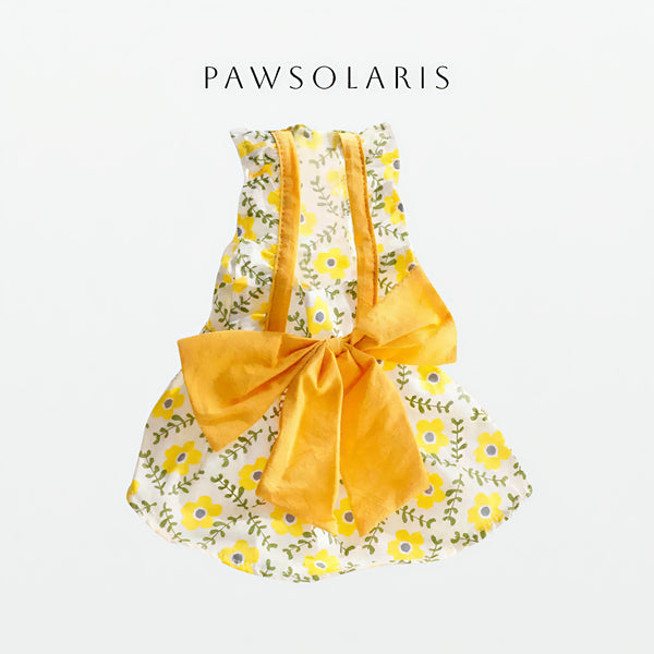 BowyBloom Pet Dress -Yellow