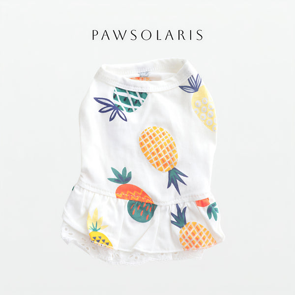 BreezyPine Dress- White