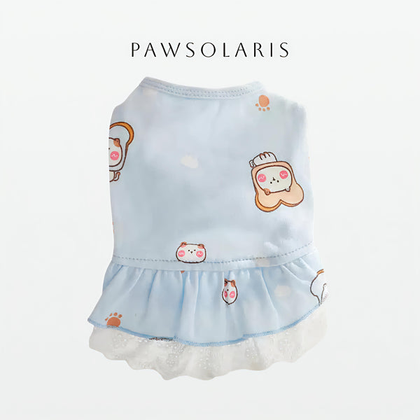 DollyNest Cotton Dress -Blue