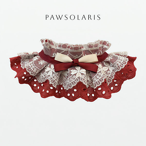 Lace Blossom Bib - Wine