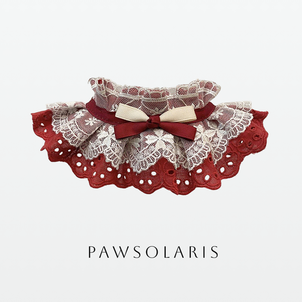 Lace Blossom Bib - Wine