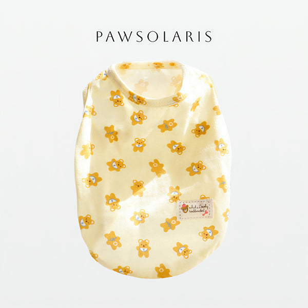 Lightweight Sleeveless Princess Cotton Top-Yellow