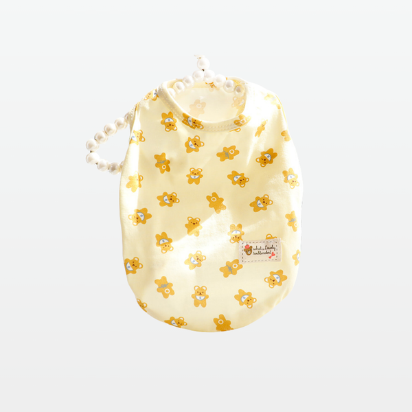 Lightweight Sleeveless Princess Cotton Top-Yellow