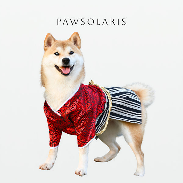 Samurai Paw Kimono - Red