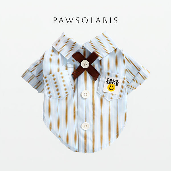 StripeGent Pet Shirt- Blue