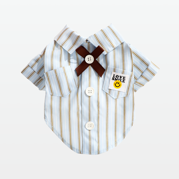 StripeGent Pet Shirt- Blue
