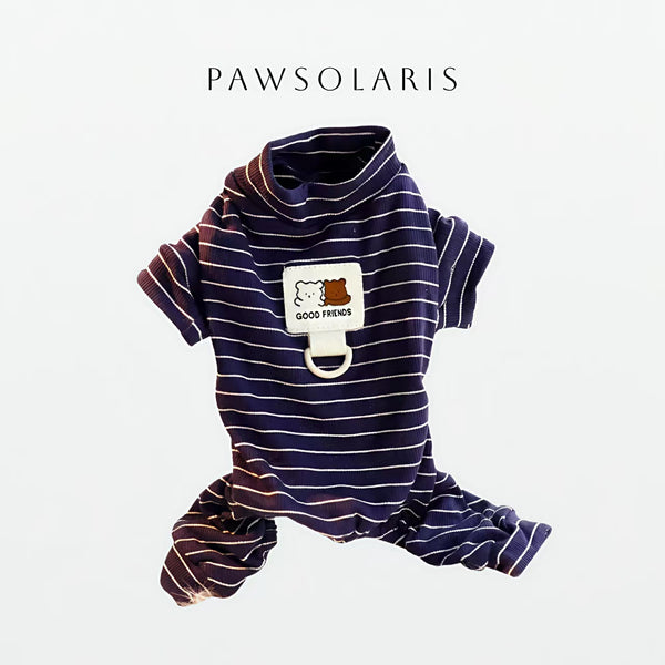 Stripeo Pet Suit - Blue