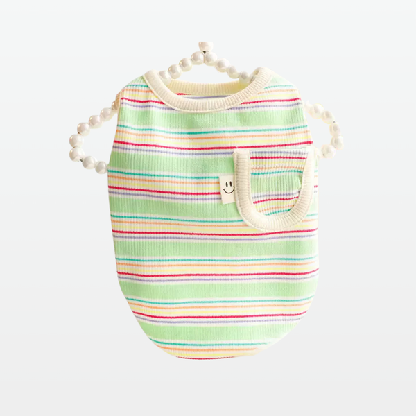 TinyBelle Pocket Cotton Vest - Green