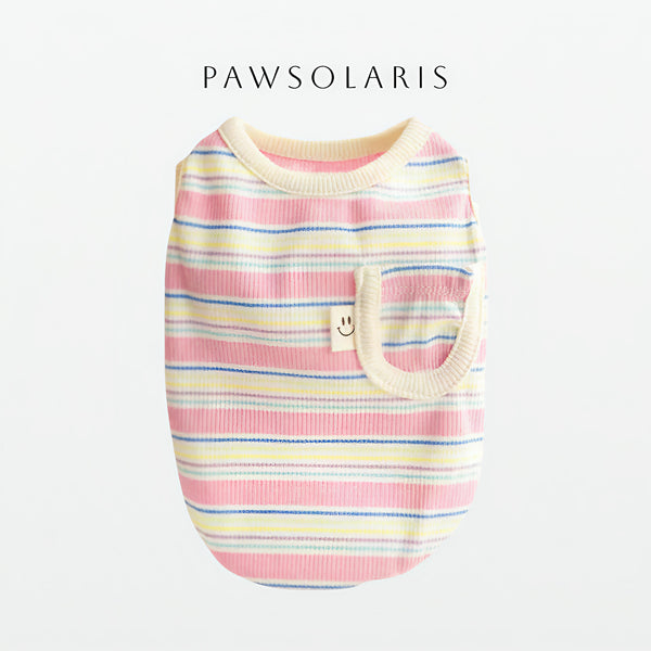 TinyBelle Pocket Cotton Vest - Pink