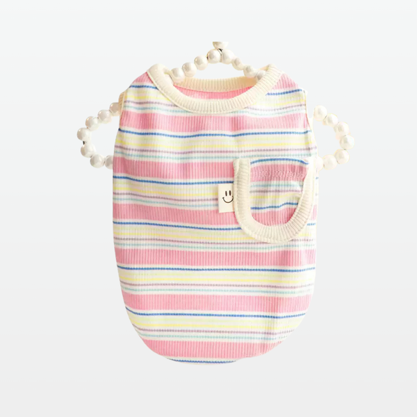 TinyBelle Pocket Cotton Vest - Pink