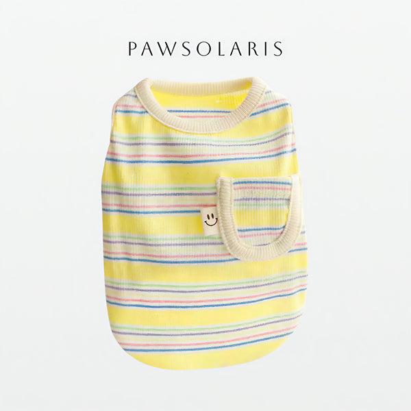 TinyBelle Pocket Cotton Vest - Yellow