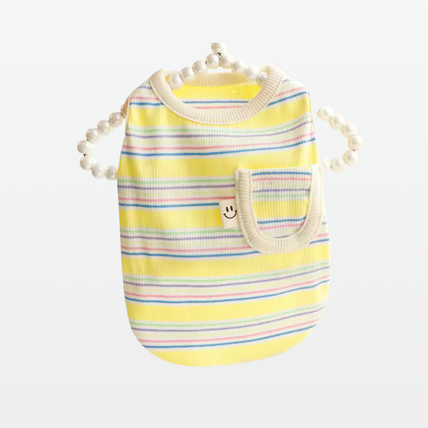 TinyBelle Pocket Cotton Vest - Yellow